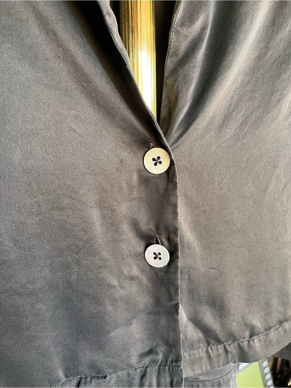 lunya Cropped Button-Front 100% Silk Pajama Top - Picture 3 of 9